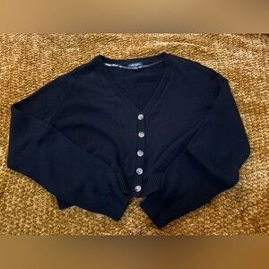 Wild Fable Black Button-Up Cardigan